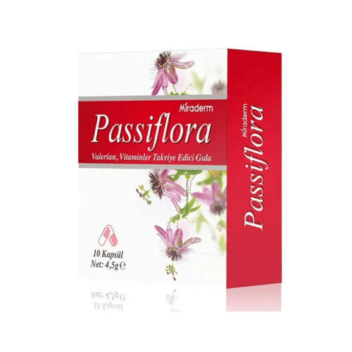 Miraderm Passiflora Takviye Edici Gıda 10 Kapsül - Miraderm