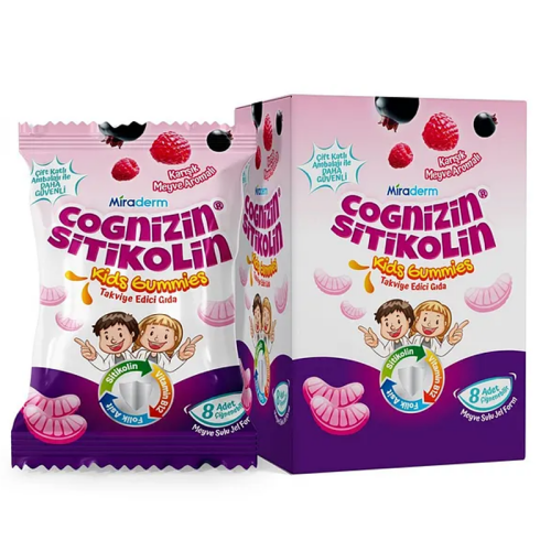 Miraderm Sitikolin Cognizin Gummies Takviye Edici Gıda 64 Jel Kapsül - Miraderm