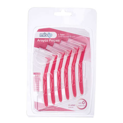 Mis İp Arayüz Fırçası 6 Adet - Size 0 - 0.40mm - Mis İp