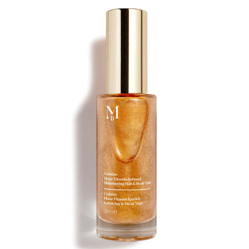 Misbahçe Golden Hour Vitamin İçerikli Işıltılı Saç ve Vücut Yağı 30 ml - Misbahçe