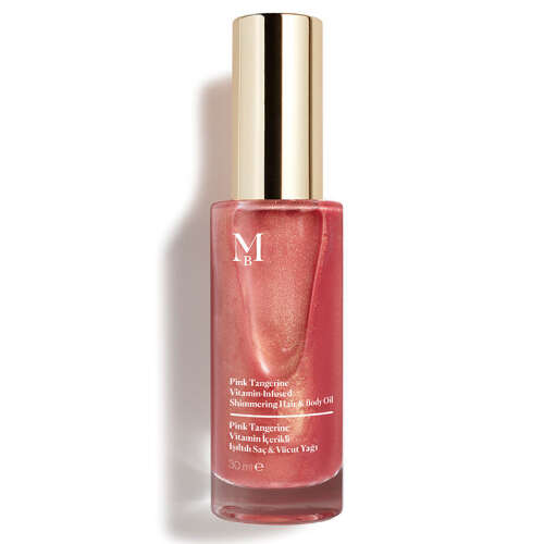 Misbahçe Pink Tangerine Vitamin İçerikli Işıltılı Saç ve Vücut Yağı 30 ml - Misbahçe