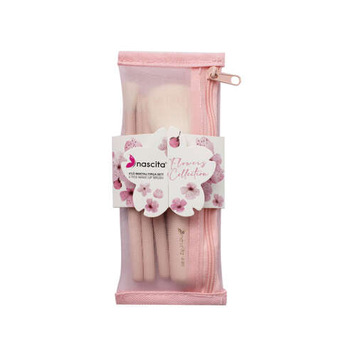 Nascita Flowers Collection 4 lü Makyaj Fırça Seti Pembe - Nascita