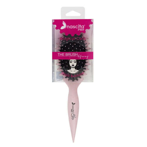 Nascita Magical Curl Bukle Belirginleştirici Saç Fırçası Pembe - 52 - Nascita