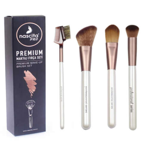Nascita Pro Premium Makyaj Fırça Seti 4'lü - Nascita