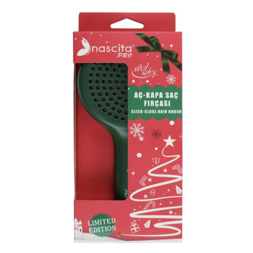 Nascita Yeni Yıl Aç-Kapa Saç Fırçası Yeşil 77 - Nascita