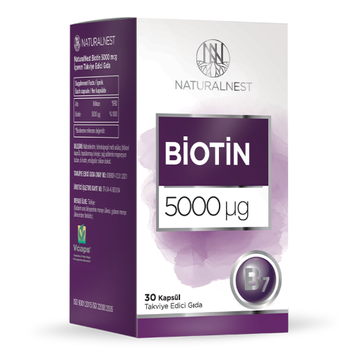 Naturalnest Biotin 5000 ug Takviye Edici Gıda 30 Kapsül - 1
