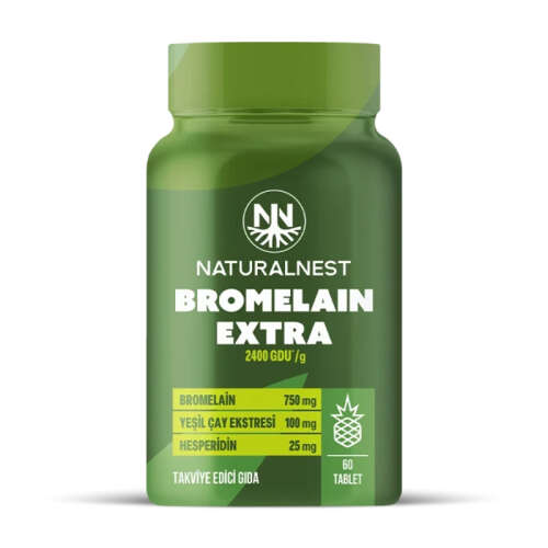 Naturalnest Bromelain Extra Takviye Edici Gıda 60 Tablet - Naturalnest
