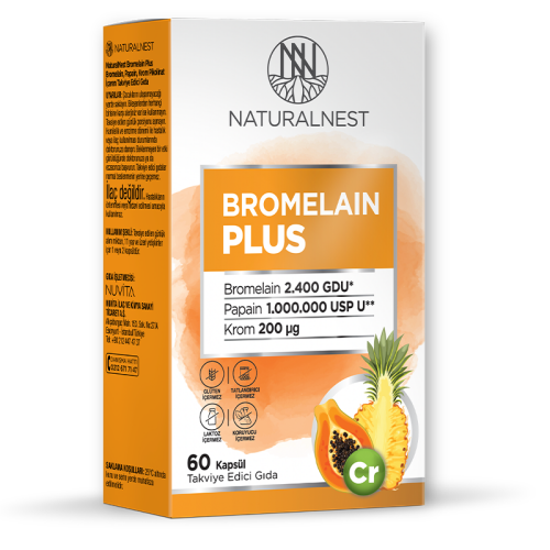 Naturalnest Bromelain Plus 60 Kapsül - Naturalnest