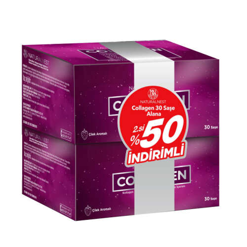 Naturalnest Collagen 30 Saşe - 2.si %50 İNDİRİMLİ - Çilek Aromalı - Naturalnest