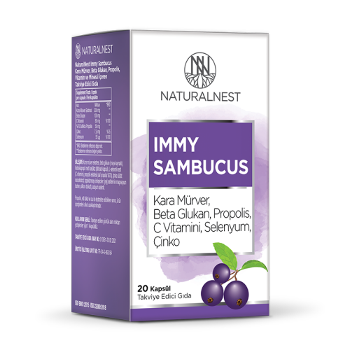 Naturalnest Immy Sambucus Takviye Edici Gıda 20 Kapsül - Naturalnest