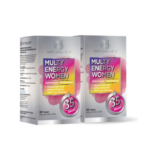 Naturalnest Multy Energy Women Takviye Edici Gıda 30 Tablet - İKİNCİSİ %50 İNDİRİMLİ - Naturalnest