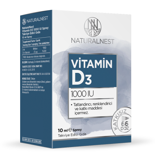 Naturalnest Vitamin D3 1000 IU Sprey 10 ml - Naturalnest