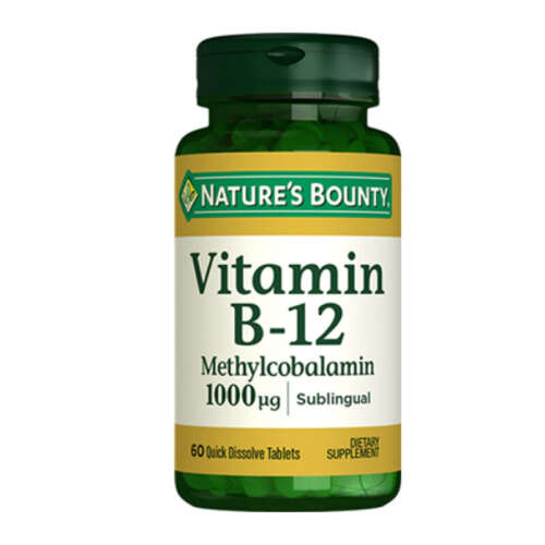 Natures Bounty Vitamin B-12 Methylcobalamin 1000 mcg Takviye Edici Gıda 60 tablet - Natures Bounty