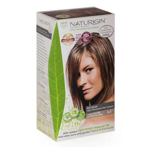 Naturigin Organik İçerikli Saç Boyası 6.0 Koyu Altın Bakır Kumral - Naturigin