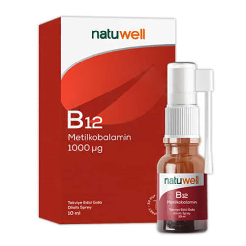 Natuwell B12 1000 ug Takviye Edici Gıda Dilaltı Sprey 10 ml - 1