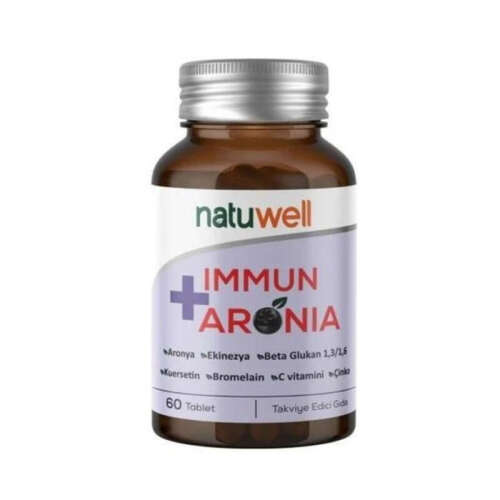 Natuwell Immun+Aronia Bitkisel Takviye Edici Gıda 60 Tablet - Natuwell