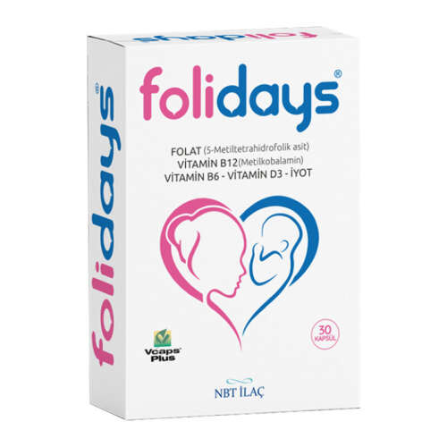 NBT İlaç Folidays Takviye Edici Gıda 30 Kapsül - 1