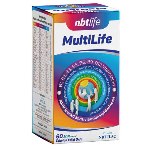 NBT Life MultiLife Takviye Edici Gıda 60 Kapsül - NBT Life