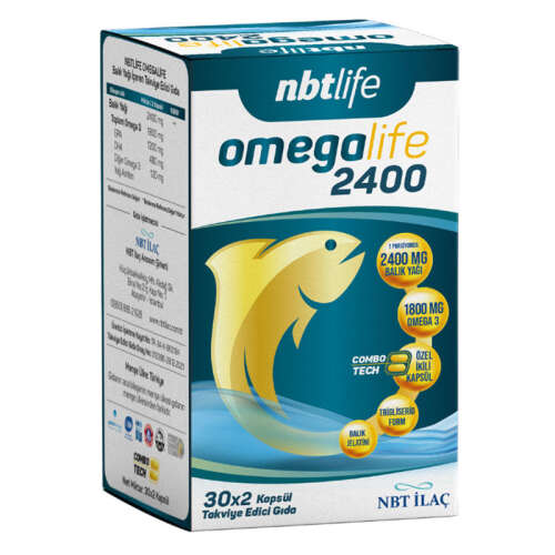 NBT Life Omegalife 2400 Omega 3 30 x 2 Combotech Kapsül - NBT Life