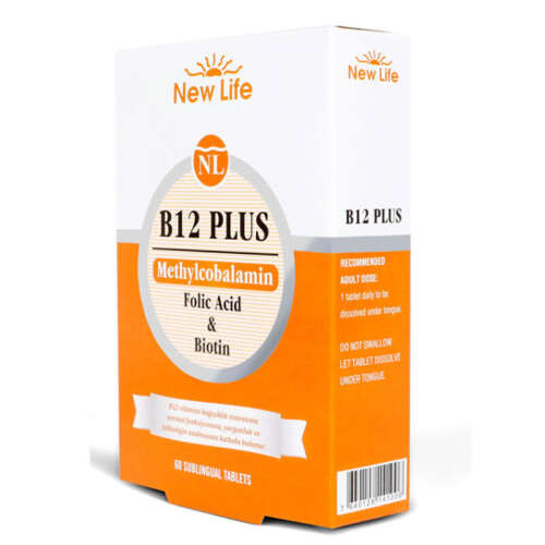 New Life B12 Plus Folik Asit ve Biotin İçeren Takviye Edici 60 Tablet - New Life