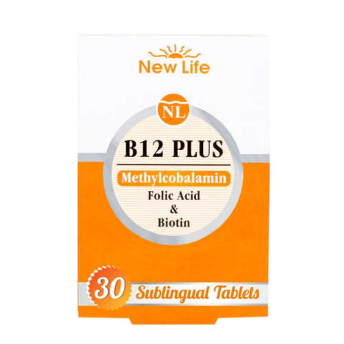 New Life B12 Plus Folik Asit ve Biotin İçeren Takviye Edici Gıda 30 Kapsül - New Life