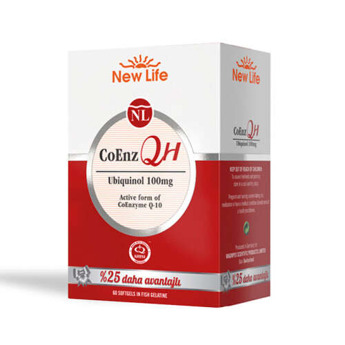 New Life CoEnz QH 100 mg 60 Yumuşak Kapsül - New Life