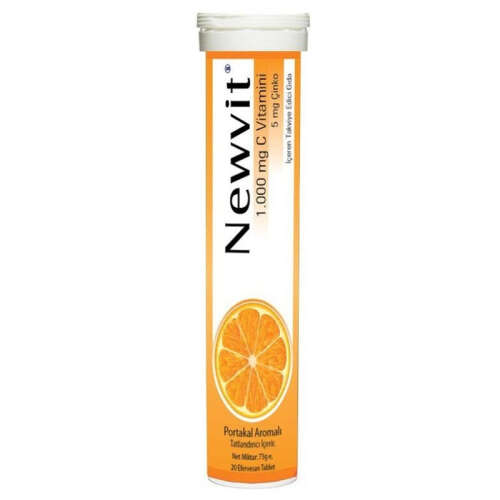 Newvit 1.000 mg C Vitamini İçeren Takviye Edici Gıda 20 Tablet - RC Farma