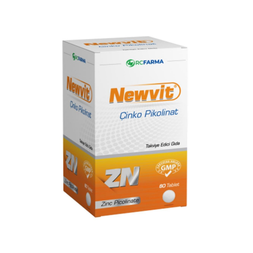 Newvi̇t Çi̇nko Pi̇koli̇nat İçeren Takviye Edici Gıda 15 mg 60 Tablet - RC Farma