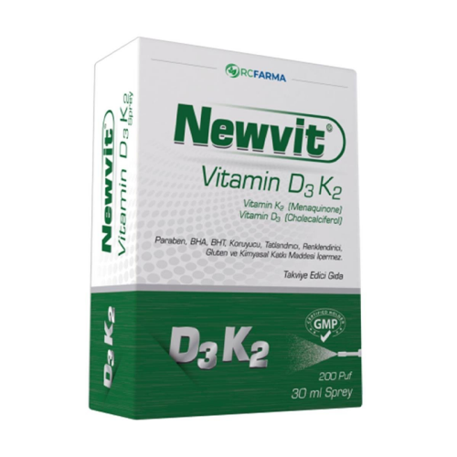Newvit Vitamin D3K2 Sprey Takviye Edici Gıda 30 ml - RC Farma