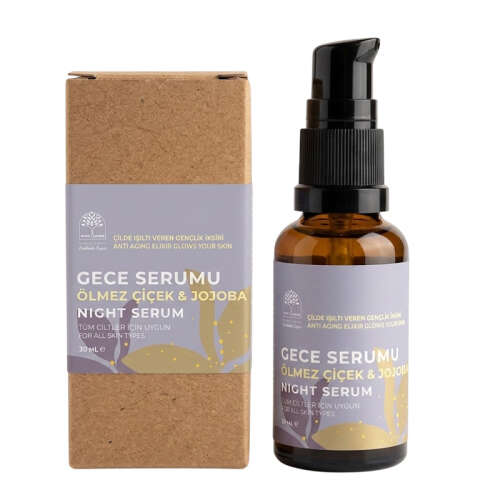 Nine Mine Ölmez Çiçek Jojoba Gece Serumu 30 ml - Nine Mine