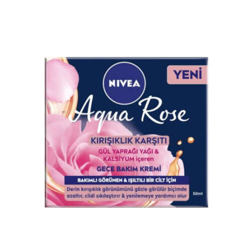 Nivea Aqua Rose Kırışıklık Karşıtı Gece Bakım Kremi 50 ml - Nivea