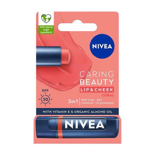 Nivea Caring Beauty Mercan SPF30 Dudak Bakım Kremi 4.8 gr - 1