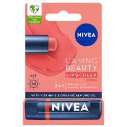 Nivea Caring Beauty Mercan SPF30 Dudak Bakım Kremi 4.8 gr - 1
