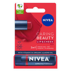 Nivea SPF30 Kırmızı Renkli Güneş Koruyucu Dudak Bakım Kremi 4.8 gr - 1
