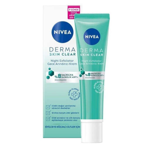 Nivea Derma Skin Clear Gece Arındırıcı Krem 40 ml - Nivea