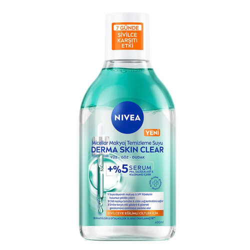 Nivea Derma Skin Clear Micellar Makyaj Temizleme Suyu 400 ml - Nivea
