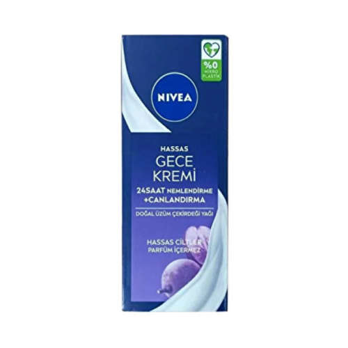Nivea Hassas Ciltlere Özel Nemlendirici Gece Kremi 50 ml - Nivea