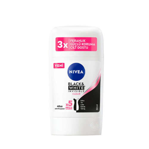 Nivea Invisible Black- White Clear Kadın Stick Deodorant 50 ml - Nivea