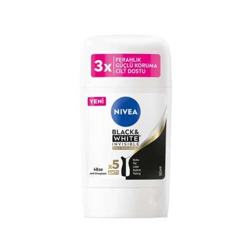 Nivea Invisible Black- White İpeksi Pürüzsüzlük Kadın Stick Deodorant 50 ml - Nivea