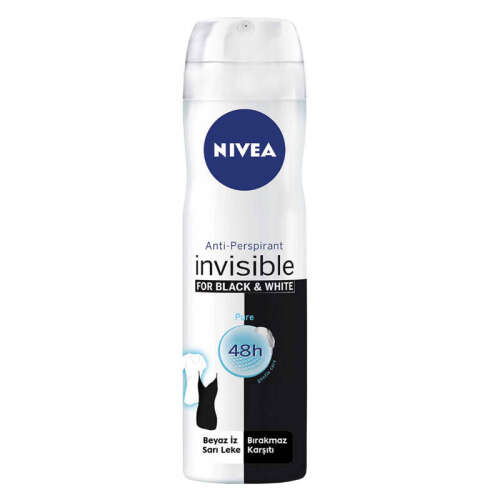 Nivea İnvisible For Black-White Deodorant 150ml -Pure - Nivea