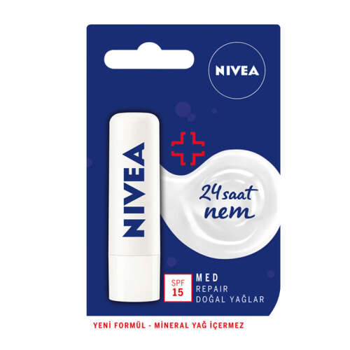 Nivea Med Repair Dudak Bakım Kremi SPF15 4.8gr/5,5ml - Nivea