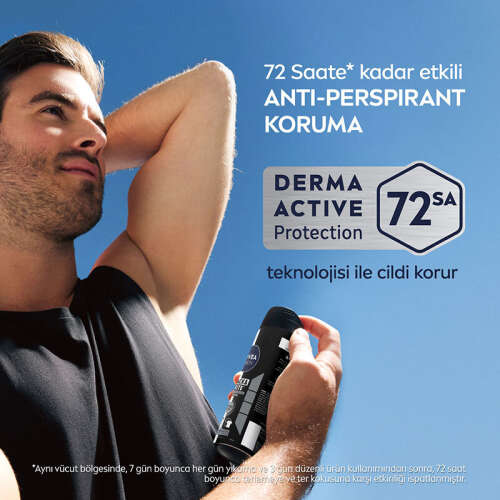 Nivea MEN Erkek Sprey Deodorant Black White Invisible Original 150 ml - 72 Saat Anti-Perspirant Ter Koruma - 4