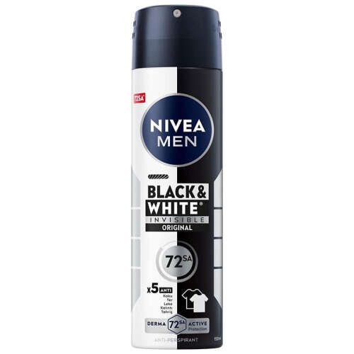 Nivea MEN Erkek Sprey Deodorant Black White Invisible Original 150 ml - 72 Saat Anti-Perspirant Ter Koruma - 2