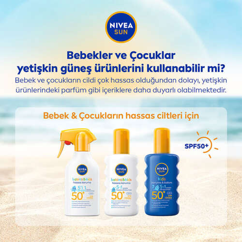 Nivea Sun SPF50 Yüksek Güneş Koruyucu ve Nemlendirici Vücut Spreyi 200 ml - 6
