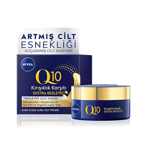 Nivea Q10 Kırışıklık Karşıtı Ekstra Besleyici Gece Bakım Kremi 50 ml - Nivea