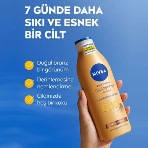 Nivea Q10 Sıkılaştırıcı ve Bronzlaştırıcı Vücut Losyonu 400 ml - 2