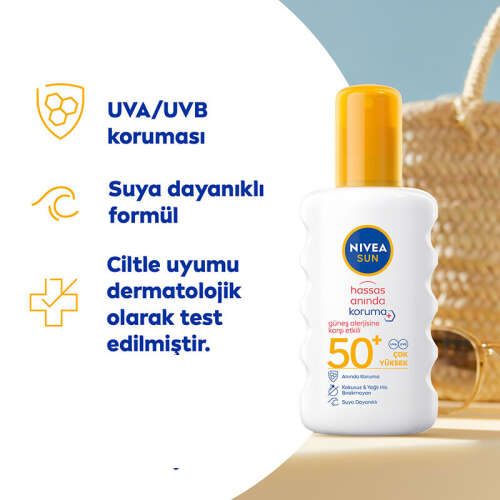 Nivea Sun SPF50 Güneş Koruyucu Vücut Spreyi 200 ml - 2