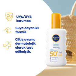 Nivea Sun SPF50 Yüksek Güneş Koruyucu Vücut Spreyi 200 ml - 2