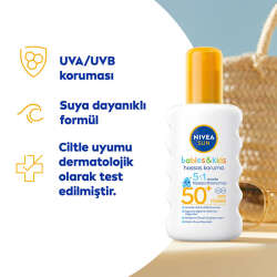 Nivea Sun SPF50 Çocuklar İçin Hassas Güneş Koruyucu Vücut Spreyi 200 ml - 2