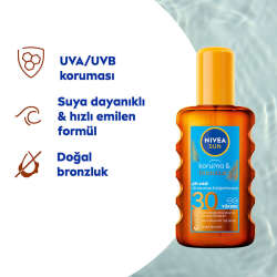Nivea Sun SPF30 Çift Etkili Koruma ve Bronzluk Güneş Spreyi 200 ml - 2